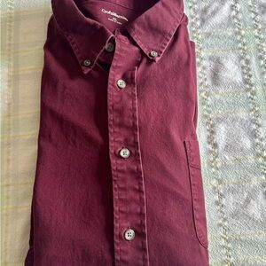 Croft & Barrow Burgundy Casual Button Down Shirt